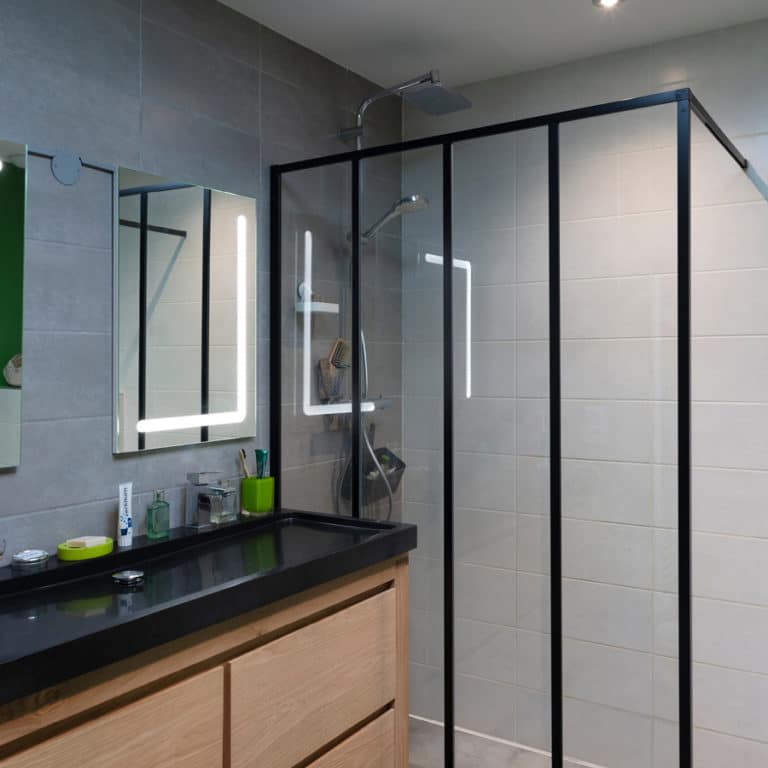 douche avec verrière