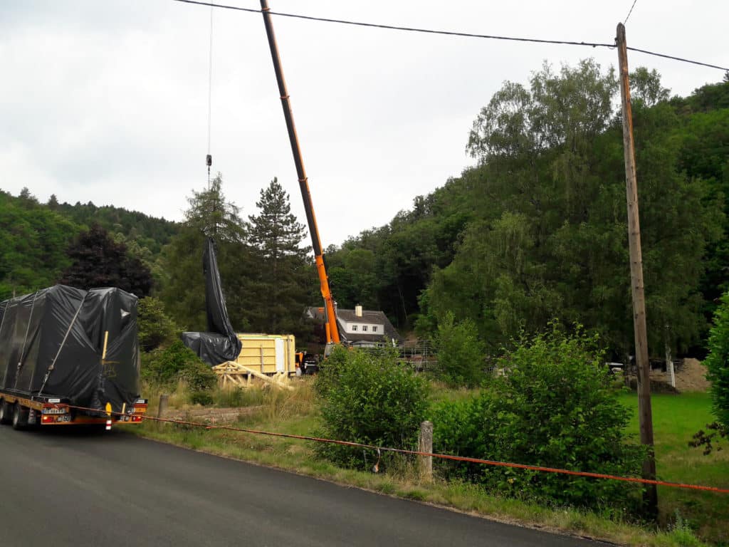 pose d'une booa en Alsace