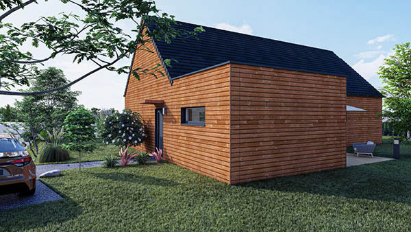 pose d'une maison booa dans l'Orne