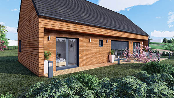 pose d'une maison booa dans l'Orne