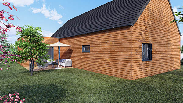 pose d'une maison booa dans l'Orne