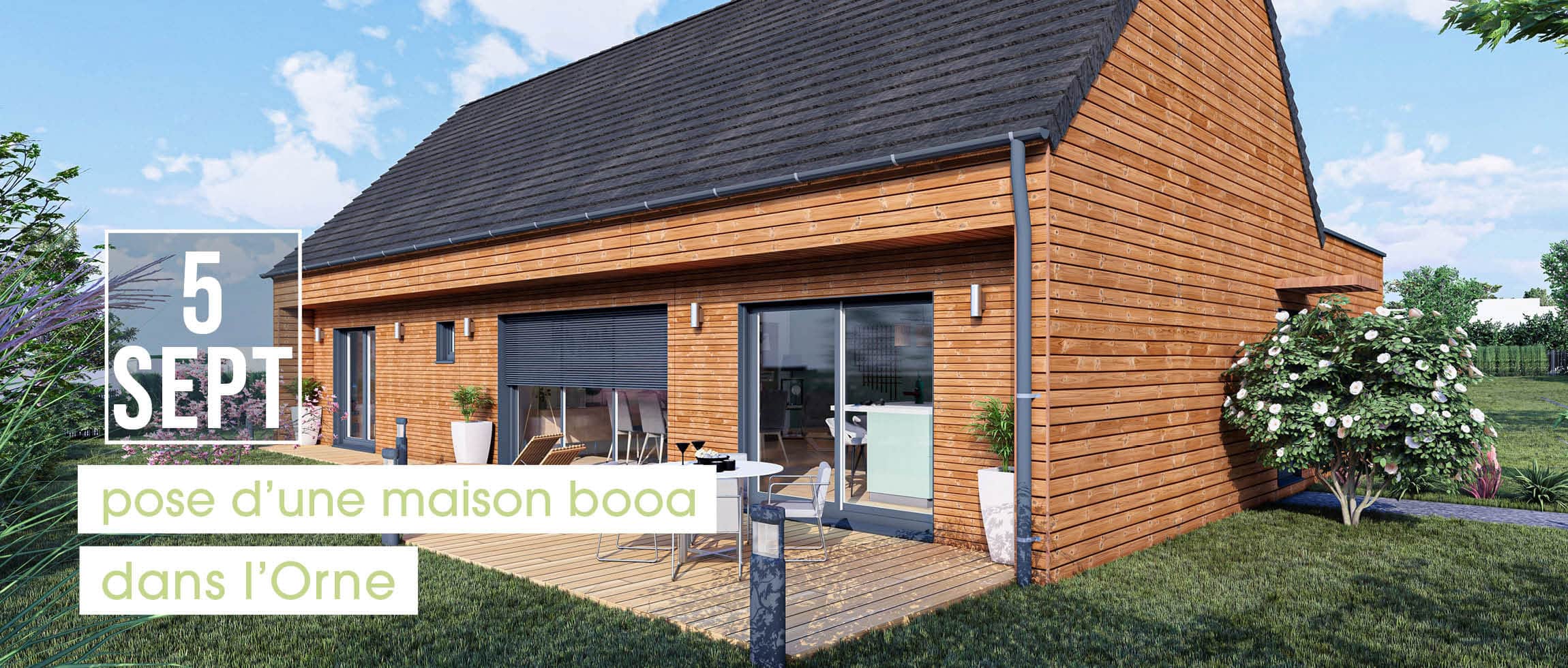 pose d'une maison booa dans l'Orne